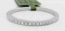 GENUINE DIAMONDS HALF ETERNITY RING 14k WHITE GOLD - Free Appraisal - NWT