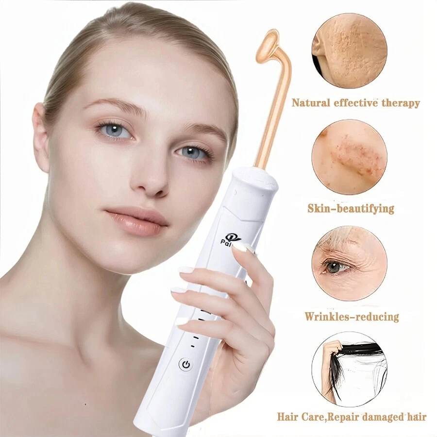 Máquina de alta frecuencia portátil de mano varita facial piel estira arrugas Foto 4 de 4