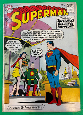 1960 DC SUPERMAN Comic #141 (VG) RETURN To KRYPTON