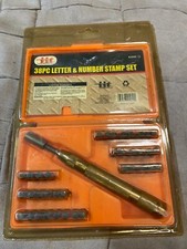 38pc Number and Letter Punch Set Hardened Steel Metal Die with case