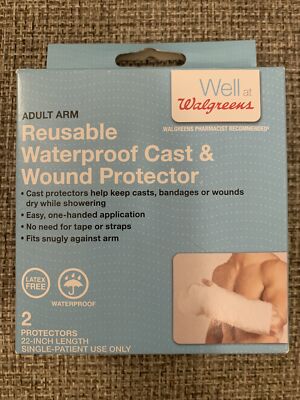 Walgreens~Cast & Wound Protector For Adult Arm~Waterproof ~Reusable~22 IncLength