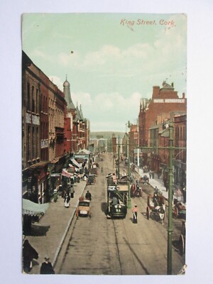 King Street Cork Irland Vintage Postkarte K28