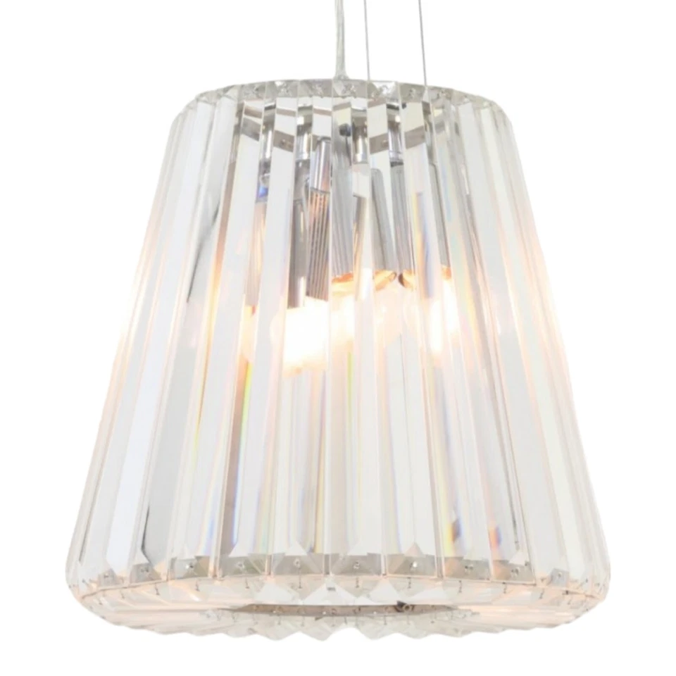 Lámpara de techo colgante de cristal cortado luz de techo espejo prisma artesanal Foto 2 de 4
