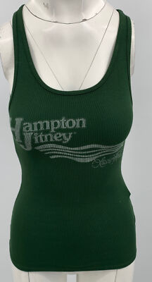 Lauren Moshi x Hampton Jitney Womens Green Logo Print Tank Top sz XS