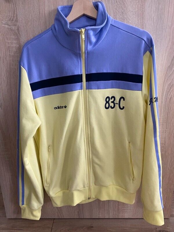 Rare Adidas 83-C Jacket Yellow Purple J. Mano Track Top Logo Rare Adidas 83-C Jacket Yellow Purple J. Mano Track Top Logo