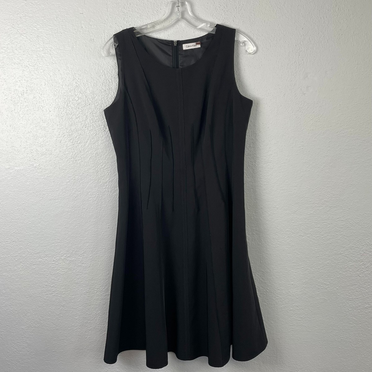 calvin klein black a line dress Calvin Klein Collection Wool A Line Dress Black main image 0