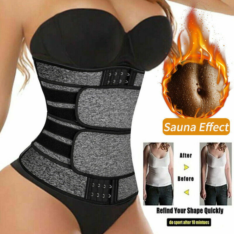 Men Fat Burning Thermo Tummy Tuck Belt Slimming Waist Trainer Body Shaper Girdle
