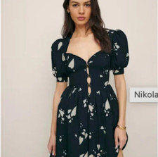 Reformation Nikola Dress Lover, Blue, New, Sz 2