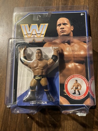 WWE Mattel Retro Wrestling Figure The Rock - WWF H...