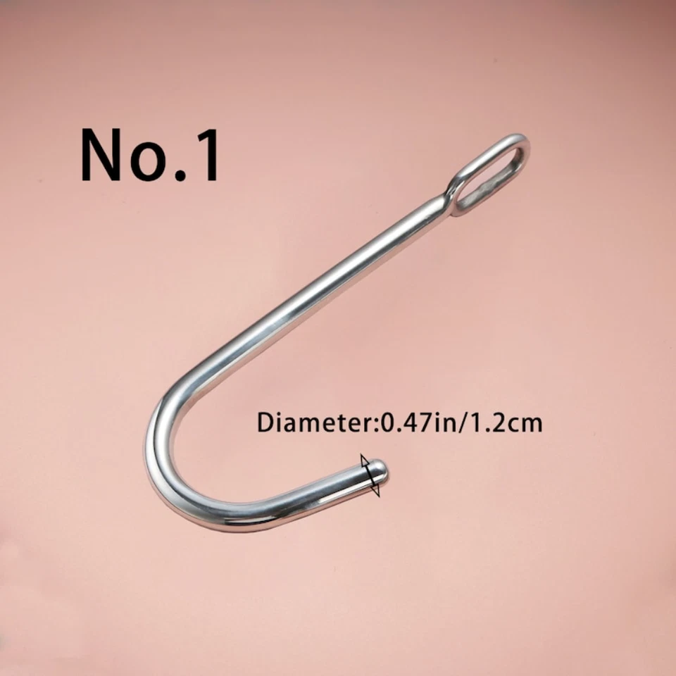 Juego de esclavitud sexual BDSM con gancho anal metal tapón trasero restricciones juguete sexual para parejas Foto 3 de 4