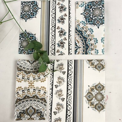 Klassischer & eleganter bedruckter Samt Polsterstoff für Kissen & Vorhänge je M