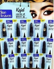 10 Pcs Blue Heaven INDIAN BLACK Kajal Long Lasting Belly Water Resistant 10 pcs
