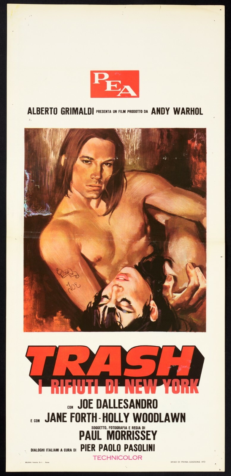 Locandina originale film Trash - I rifiuti di New York (1970) - Regia di Paul Morrissey