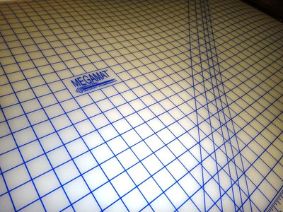 Sewfit Translucent Cutting Mat, Megamat, Pinnable Gridded Rotary, 40'' X 72'',Whit