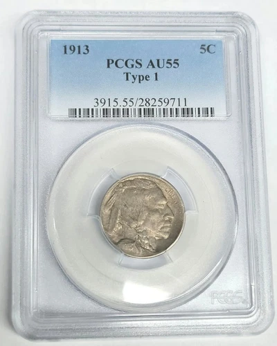 1913 Buffalo Nickel Type 1 DDR FS-1802 PCGS AU55 (Variety Undesignated)