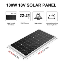 Dokio Solar Panel DSP-100M Brand New