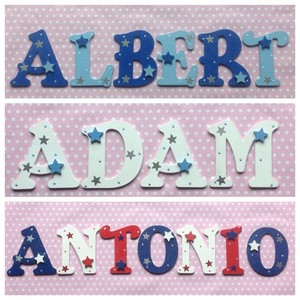 New Baby/Boys Name Wooden Letter Bedroom Nursery Door Wall Art ANY