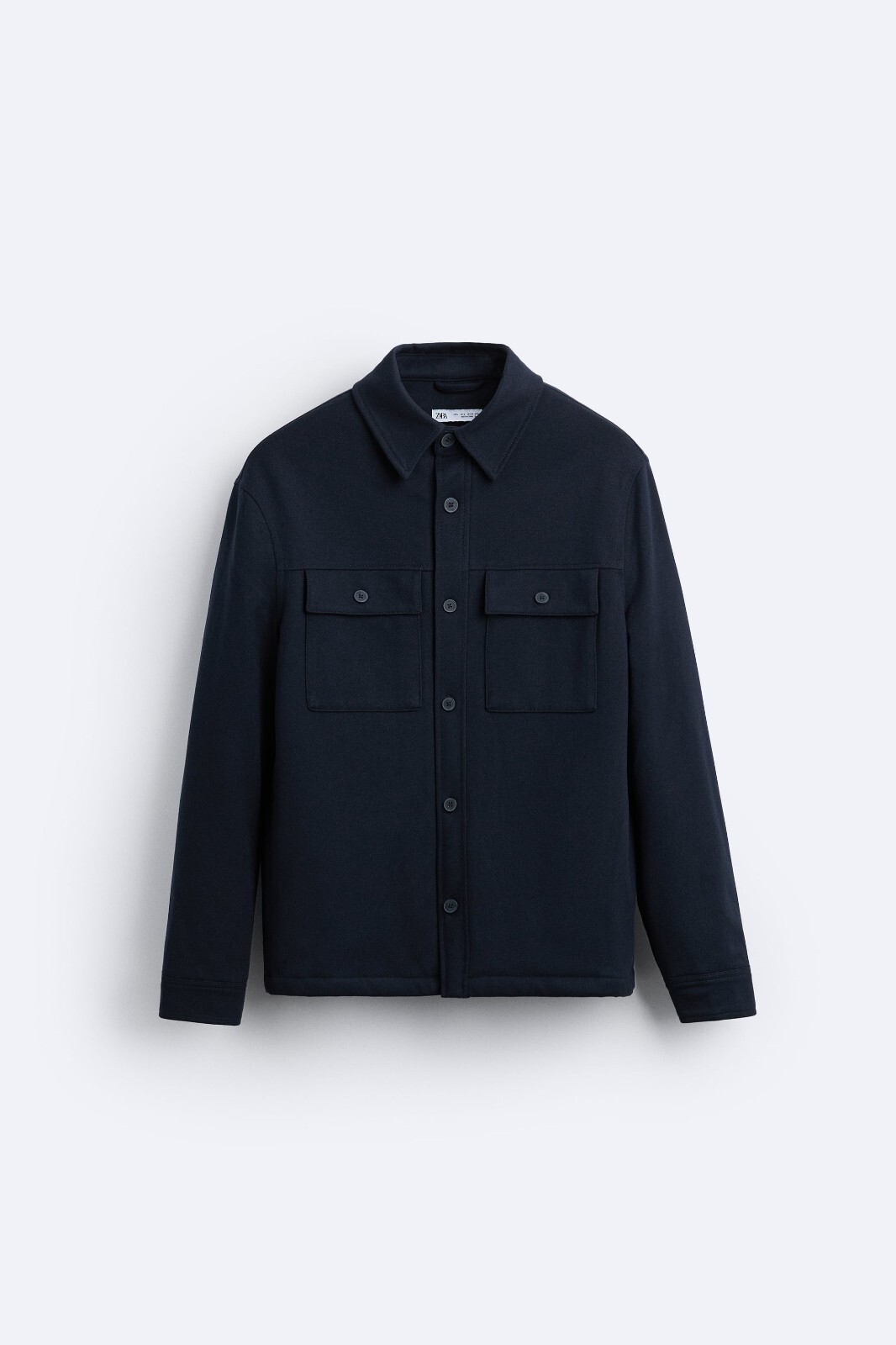 New Zara Soft Pocket Padded Overshirt S 4432/471 Navy shacket 