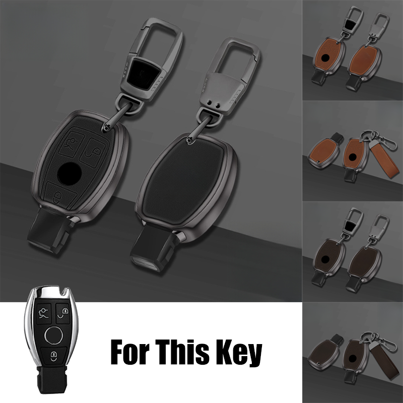 Zinc Alloy Leather Car Key Case Cover For Mercedes Benz GLS SLK B C E S G M V ML