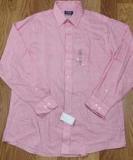 Chaps Cherry Mens Long Sleeve Button Front Dress Shirt Size L 16.5 34-35  PN489