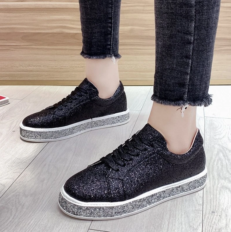 Glitter hotsell sneakers platform