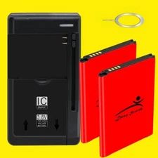 Long Life Deep Stretch 2x 4580mAh Extra Battery Charger Pin for Ting LG K7 Phone