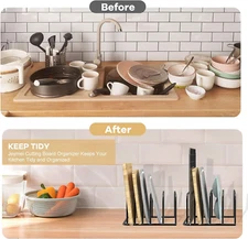 Cutting Board Organizer Holder Rack Baking Cookie Pan Tray Storage Stand Kitchen