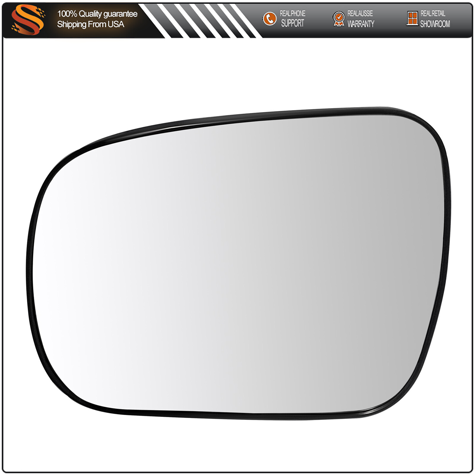 2003-2009 Toyota Sienna Left Side Door Mirror Glass with Plate 87931-AE010