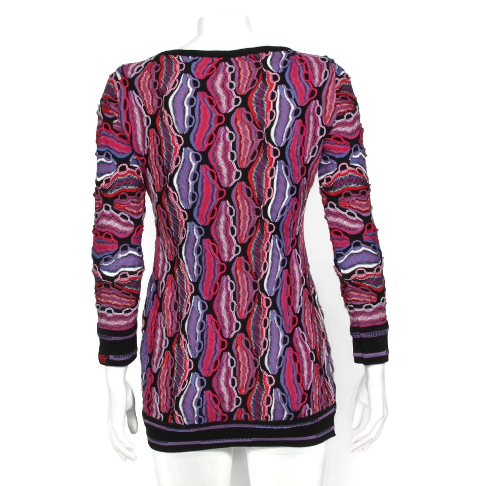 Suéter de punto Coogi 3D púrpura rosa azul Y2K vintage para mujer S/M/766” Foto 4 de 4