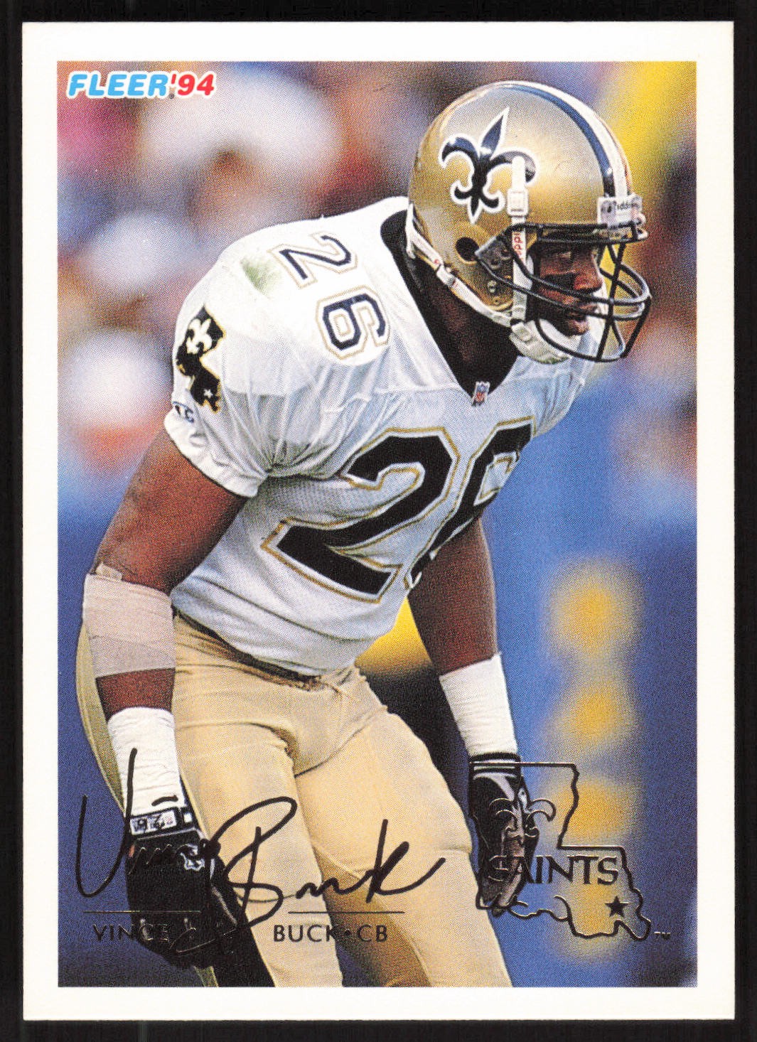 Vince Buck, 1994 Fleer, #320, New Orleans Saints,