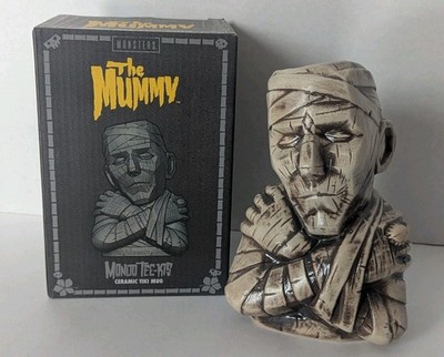 Mondo Tee-Kis The Mummy Ceramic Tiki Mug + Box - 1st Edition Pharaoh Brown Glaze