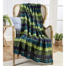 Herrschners  Diamond Tides Throw Crochet Kit