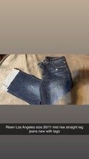 Risen Los Angeles Women  s jeans MidRise Straight leg Style RDP1428 Size 30/11