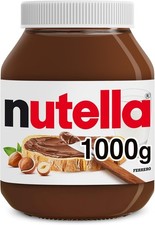 Nutella Hazelnut Chocolate Spread, Family Portion for Breakfast, Pancakes 1000G