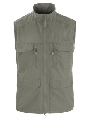 Herren Weste Outdoorweste Sommerweste Reiseweste mit 10 Taschen und Sonnenschutz