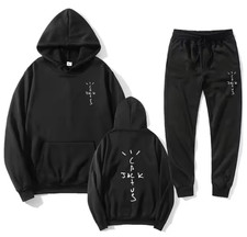 Cactus Jack Travis Scott Utopia Hoodie Men's Casual Pull Over Hoodie  Pants Set