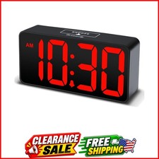 Small Digital Alarm Clock for Bedroom with Large Big Numbers