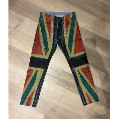 Denim Tears Men s Levi s 501 Black Union Jack Straight Jeans Button Fly