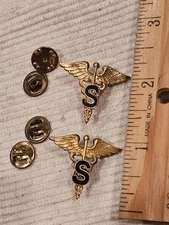 WWII Korean War US Army Specialist Officer Collar Insignia Set L@@K!!!