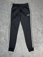 Adidas Primegreen Jogger Pants Mens Small Black 3 Stripe Trefoil Logo Drawstring