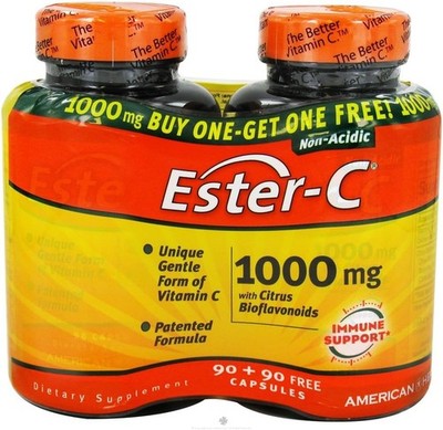 American Health Products Ester-C 1000mg with Citrus Bioflavonoids 90 + 90 Free 9