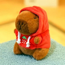 Cute Capybara Plush Toy Hoodie with Wings Small Stuffed Animal Doll Gift