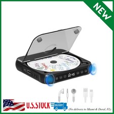 Portable CD Player with Bluetooth 5.3, Rechargeable CD Player for Home/Car, Buil