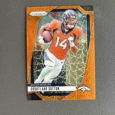 2024 Panini Prizm Orange Lazer #86 Courtland Sutton Dever Broncos Football