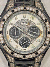 Bulova 98C102 Crystal Accent Women's Watch AS IS Untested Free Shipping