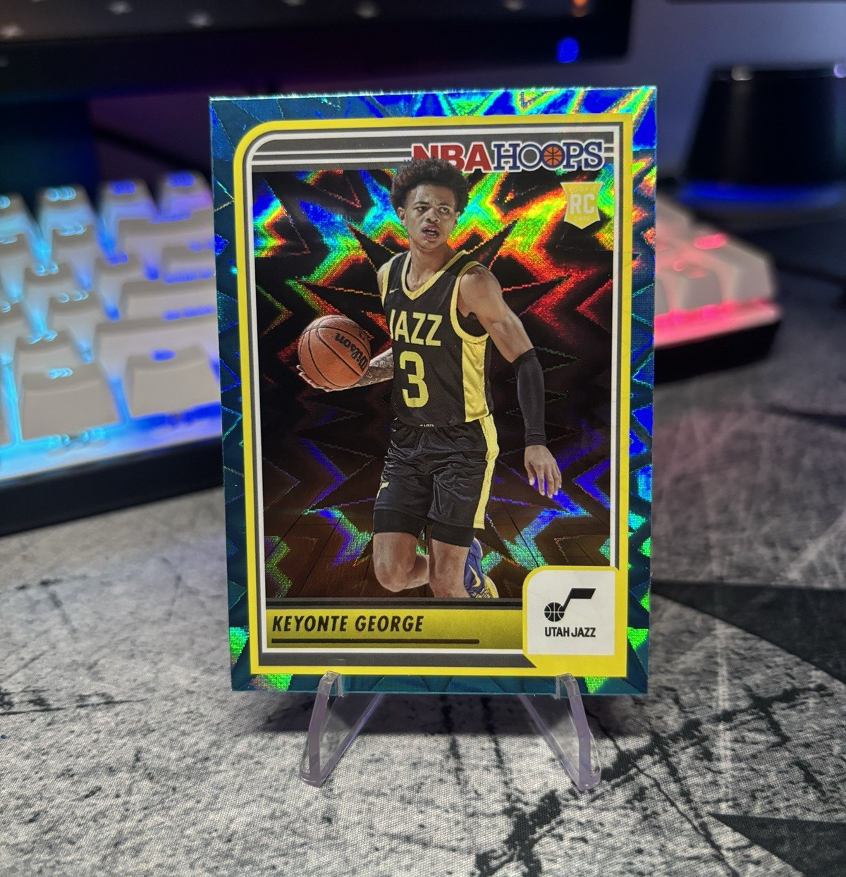 Panini 2023-24 NBA Hoops Rookies Keyonte George #271 Teal Explosion Jazz
