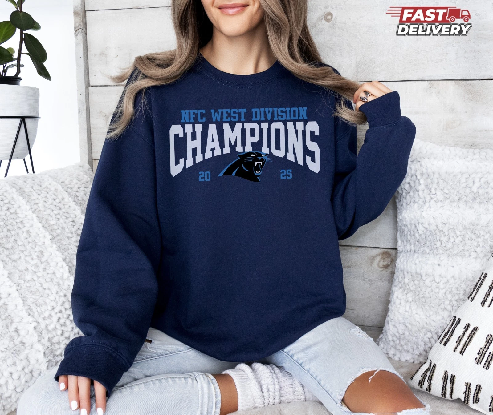 Carolina Panthers NFC West Champions 2025 Sweatshirt
