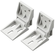 2 Pack Universal Freezer Plastic Hinges, 3-Hole Counterbalance Chest Black