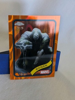 2025 Topps Chrome Marvel Ronan Orange Lava Refractor 25 /25 #157 BOOKEND