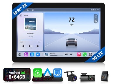 10.95'' Android 13 Car Radio 6GB+64GB GPS 4G LTE Wireless Apple CarPlay Head Unit
